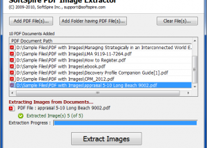 software - Extract Images from a PDF Document 1.2 screenshot