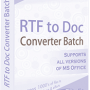 RTF TO DOC Converter Batch 3.1.3.31 screenshot